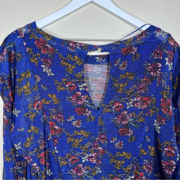 Free People Blue Floral Blouse - Picture 5 of 11